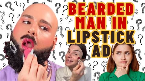 maybelline ad with bearded man|maybelline bearded commercial.